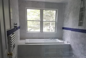 Custom bathroom by G & L Contrating.