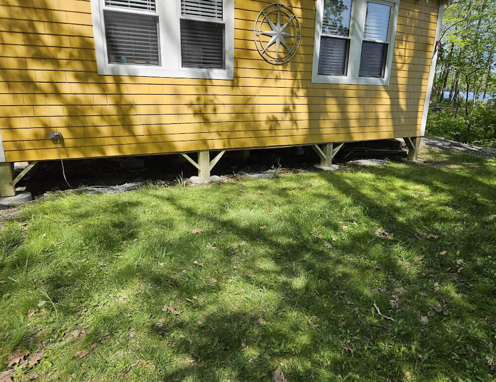 Camp after the camp had been jacked up by G & L Contracting.