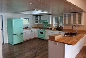 Kitchen with retro, 1950's theme.